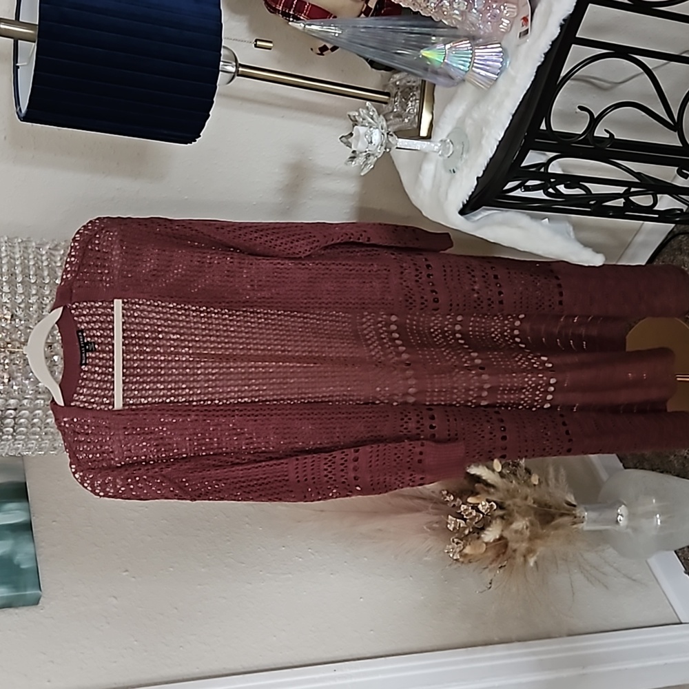 Moral Fiber Deep Rose Cardigan